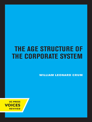 cover image of The Age Structure of the Corporate System